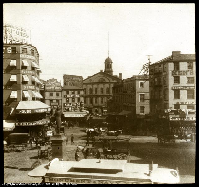 Adams Sq. 1900 Looking Towards Faneuil Hall